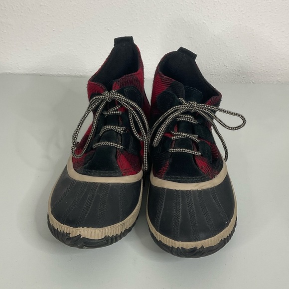 Sorel Buffalo Plaid Out N About Lace Up Ankle Boots Size 8.5 - Picture 2 of 8